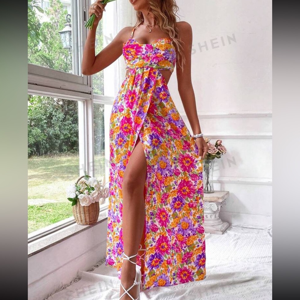 Brand New Full Floral Cami Maxi Dress